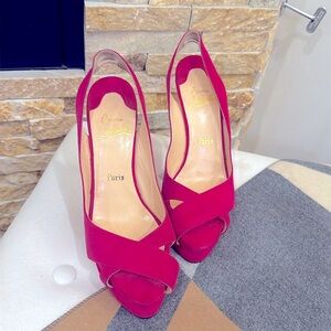 Christian Louboutin Hot Pink Sling Back Herls